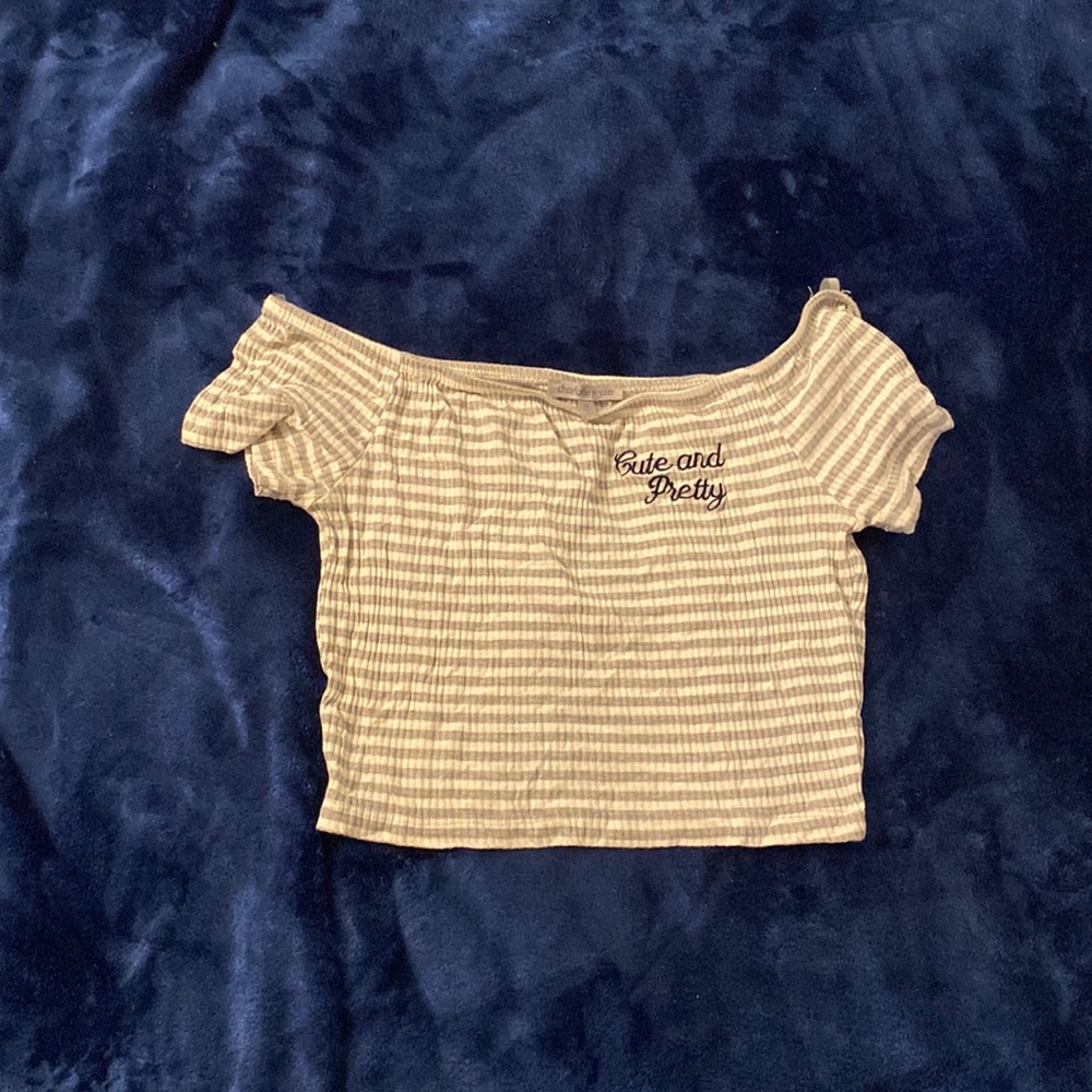 Charlotte Russe Medium striped crop top